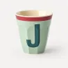 Melamine Tumbler letter J - Two tones | Happyideas
