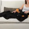 Black Dachshund Cushion Blanket 2-in-1 | Happyideas