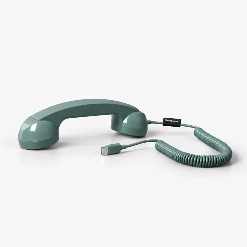 Grey Retro Phone Handset for Mobile, USB-C | Happyideas