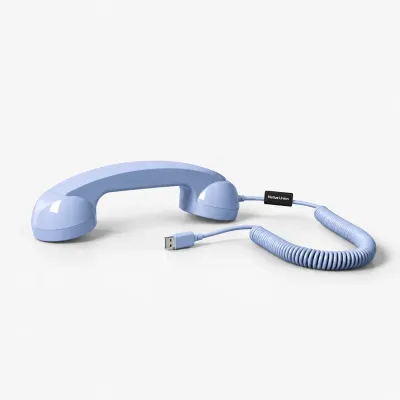 Auricular teléfono retro azul para móvil USB-C | Happyideas