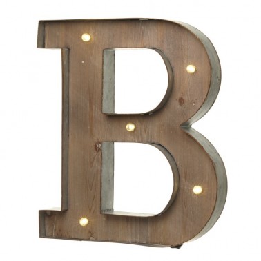 B letter with leds