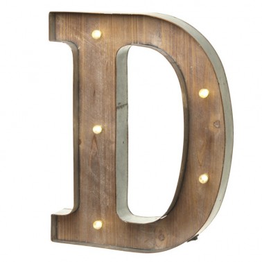 D letter with leds