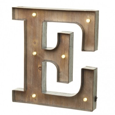 E letter with leds