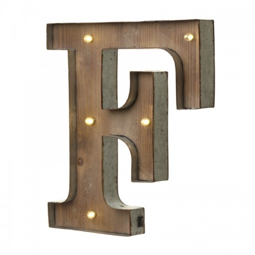 F letter with leds