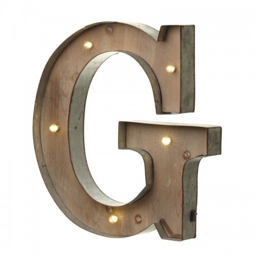 G letter with leds