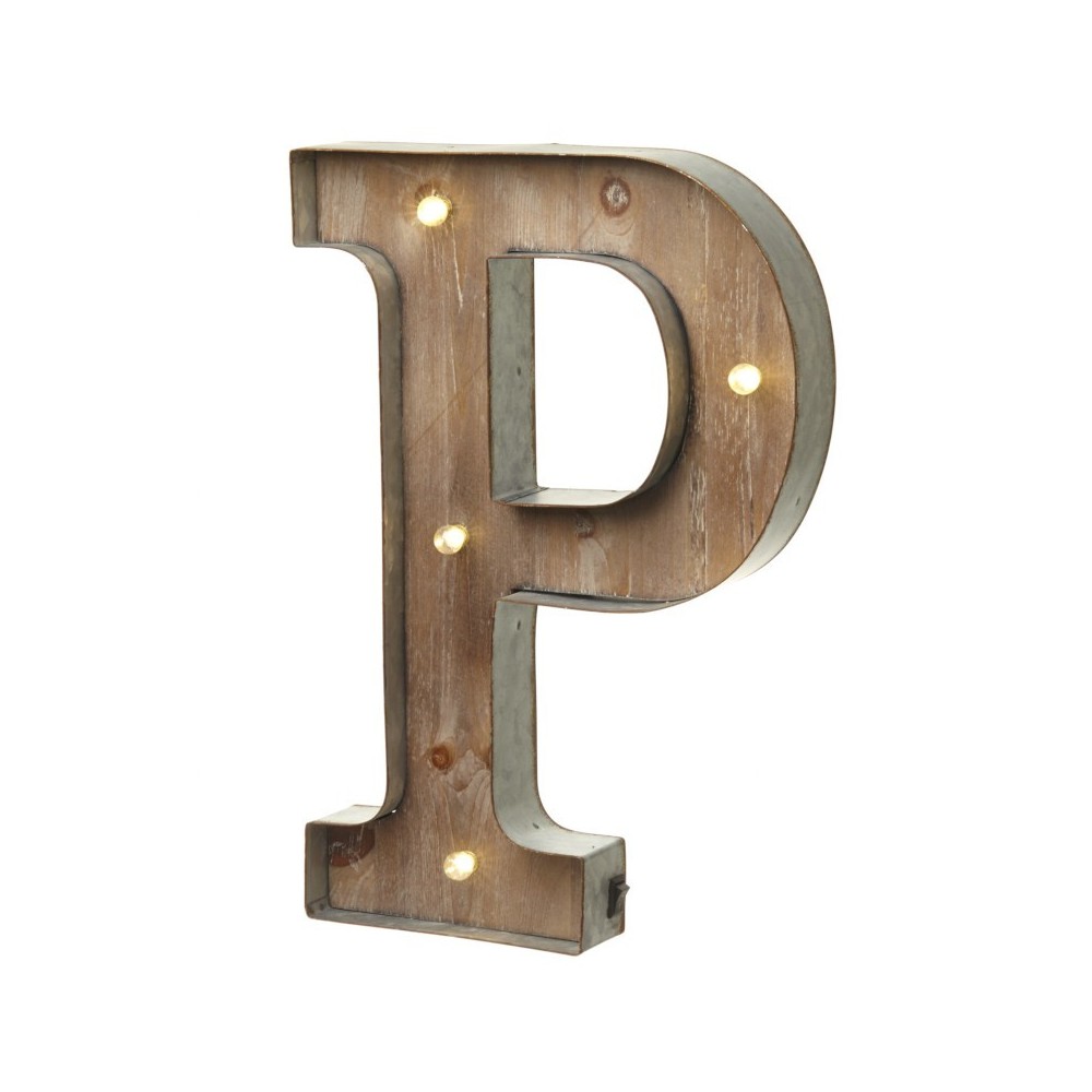 P letter with leds
