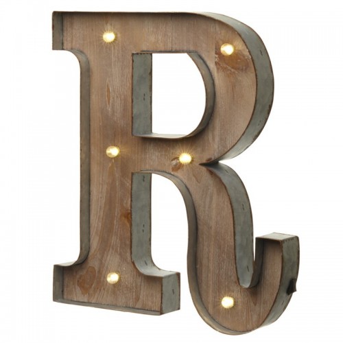 R letter with leds