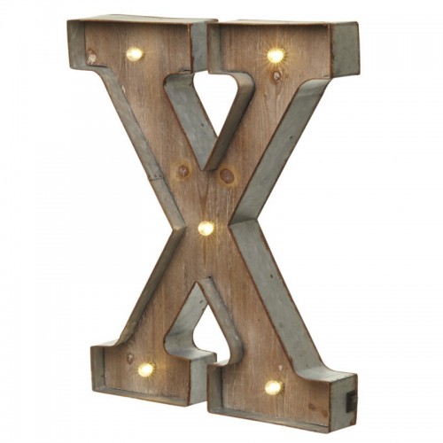 X letter with leds