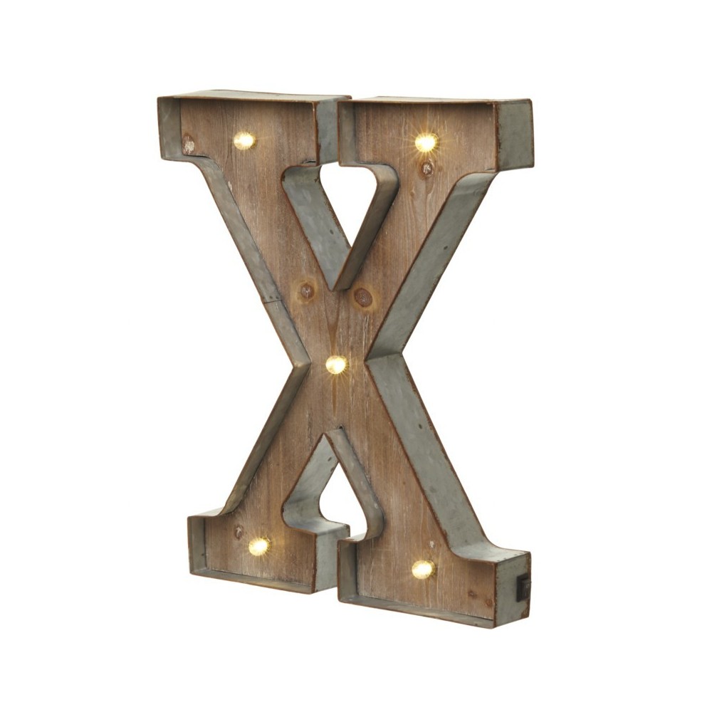 X letter with leds
