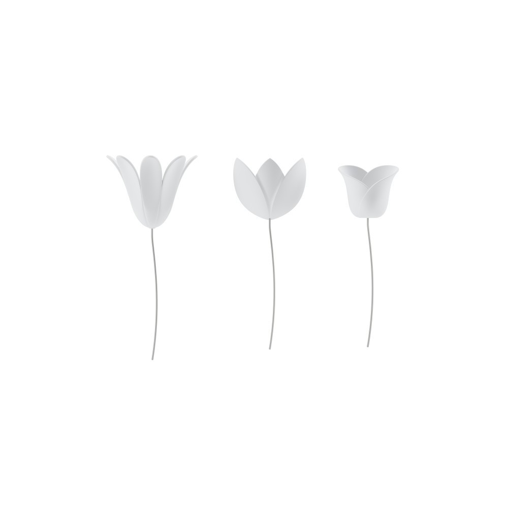 Set 9 Tulipanes decorativos pared blancos
