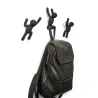 Set de 3 perchas de pared Buddy en negro, con forma de monigotes escalando
