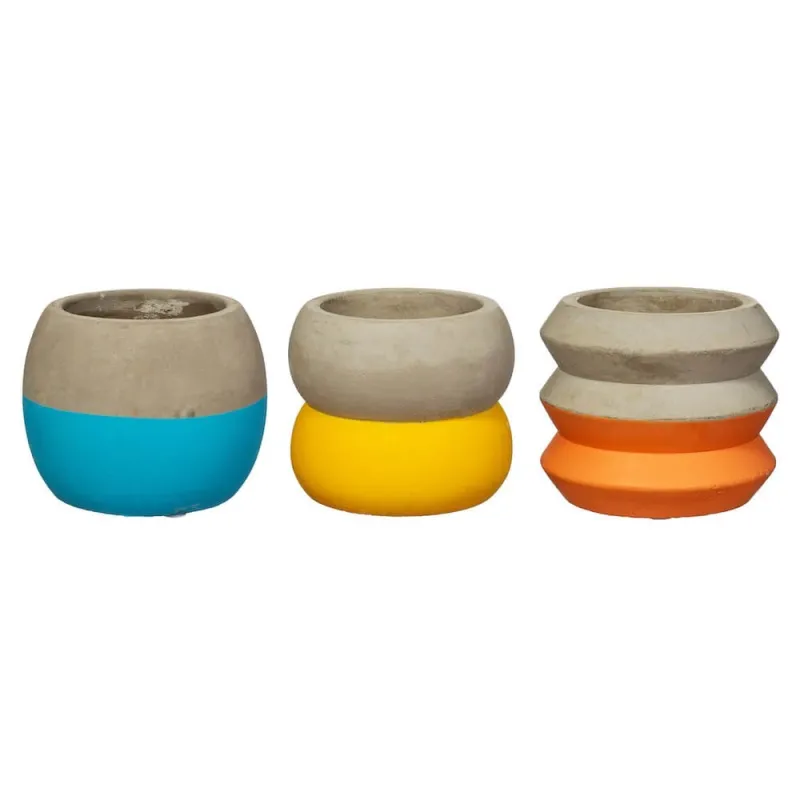 Macetero Cemento Colores Pequeño | Happyideas