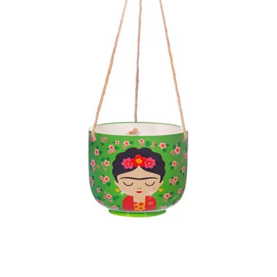 Maceta Frida colgante verde original | Happyideas