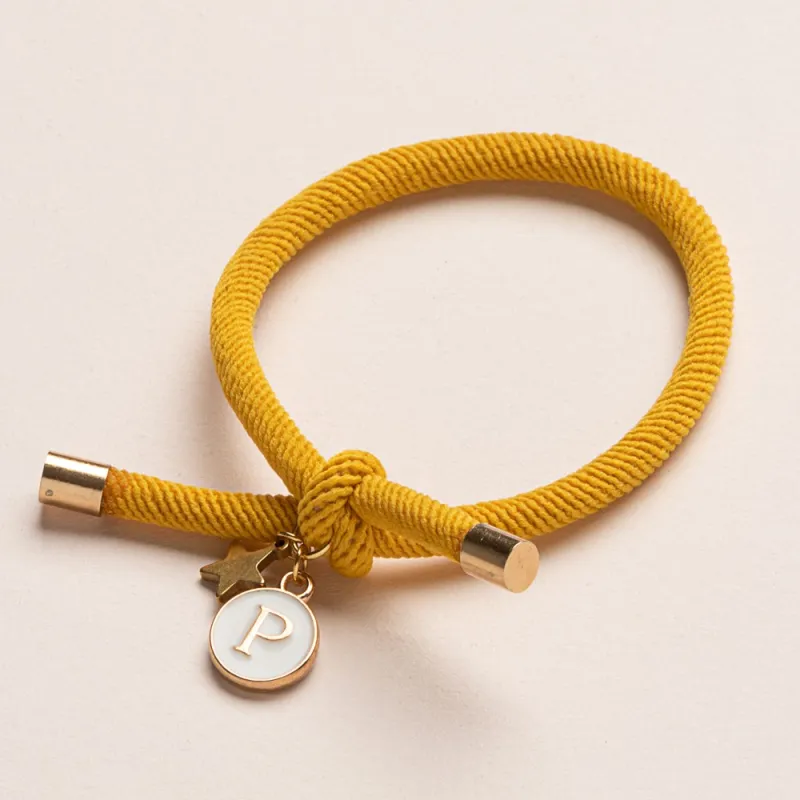 Letter Bracelet Mustard | Happyideas