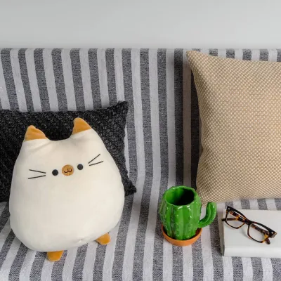Cojín gato Sweet Kitty blanco | Happyideas