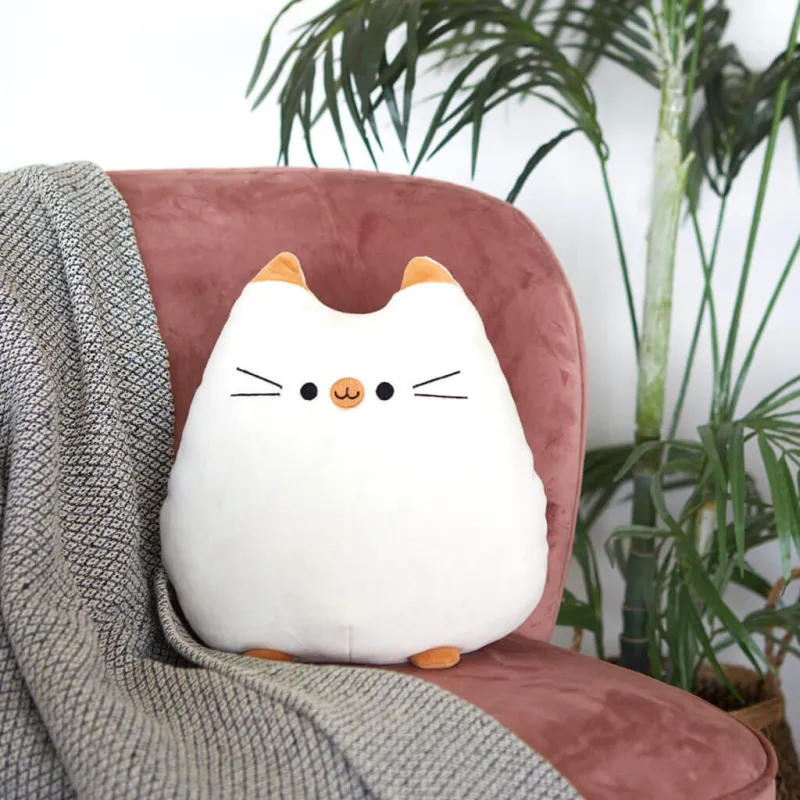 weet Kitty White cushion, soft and fluffy for the little ones at home |Happyideas
