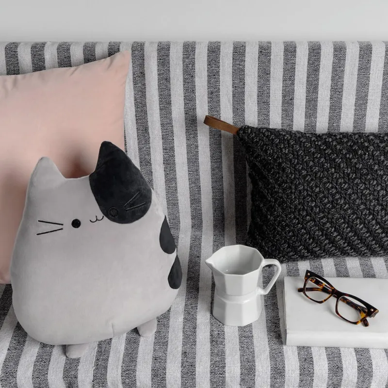 Cojín gato Sweet Kitty gris | Happyideas
