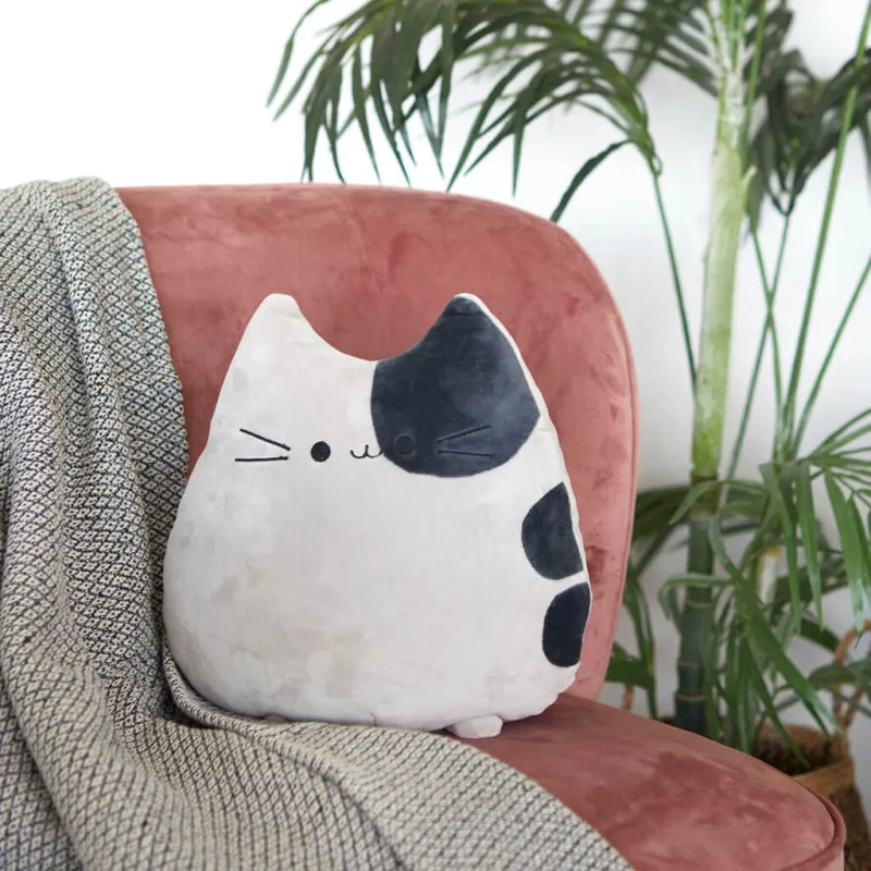 Sweet Kitty Grey cushion, soft and fluffy for the little ones at home | Happyideas