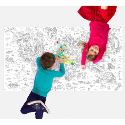 Póster XXL Atlas para colorear | Happyideas