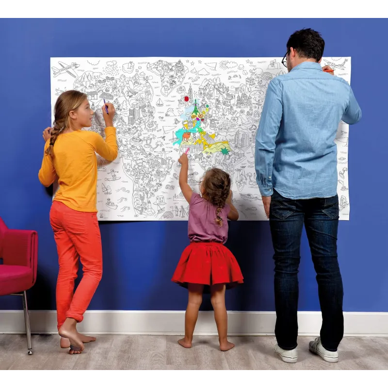 ATLAS XXL POSTER TO COLOUR AND HAVE FUN | HAPPYIDEAS