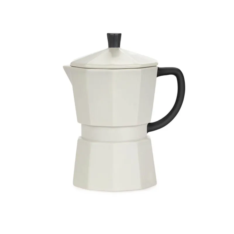 Taza cafetera Moka blanca estilo italiano 350 ml - regalo original para café Happyideas