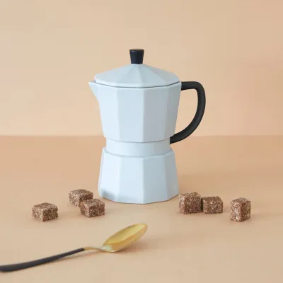 Taza Moka 350 ml de cerámica en forma de cafetera italiana - regalo original para amantes del café Happyideas