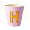 Vaso de melamina con letra H | Happyideas