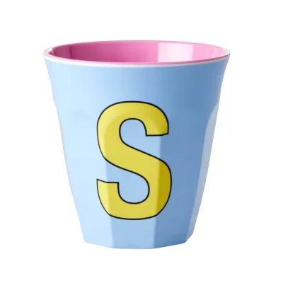 Vaso de melamina con letra S | Happyideas