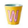 Vaso de melamina con letra W | Happyideas