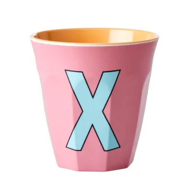 Vaso de melamina con letra X | Happyideas