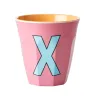 Vaso de melamina con letra X | Happyideas