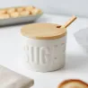 Azucarero Sugar con Cuchara Blanco | Happyideas