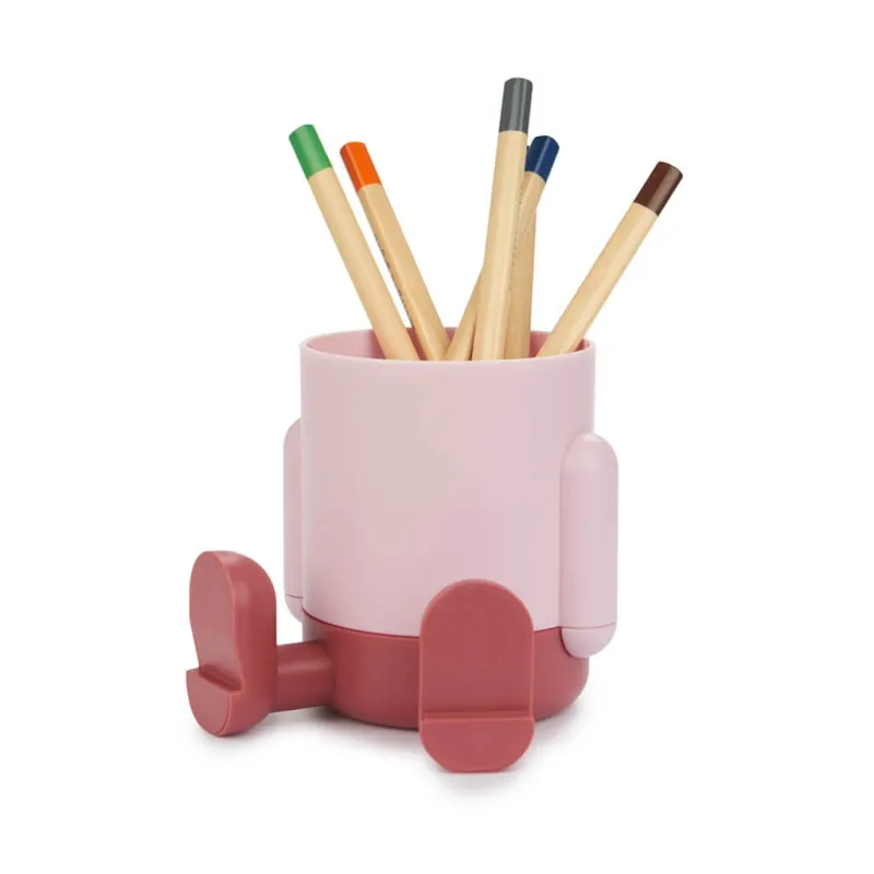 Portalápices Mr. Sitty rosa divertido | Happyideas