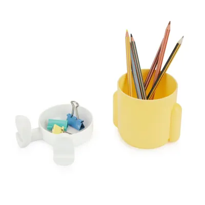 Portalápices Mr. Sitty amarillo divertido | Happyideas