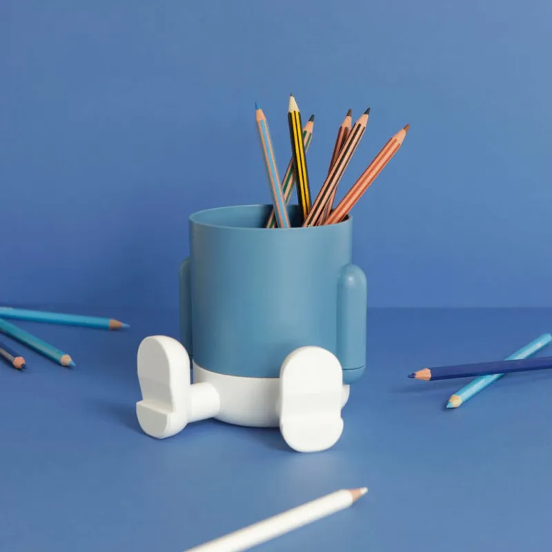 Pencil holder Mr. Sitty Blue Balvi - Happyideas.com