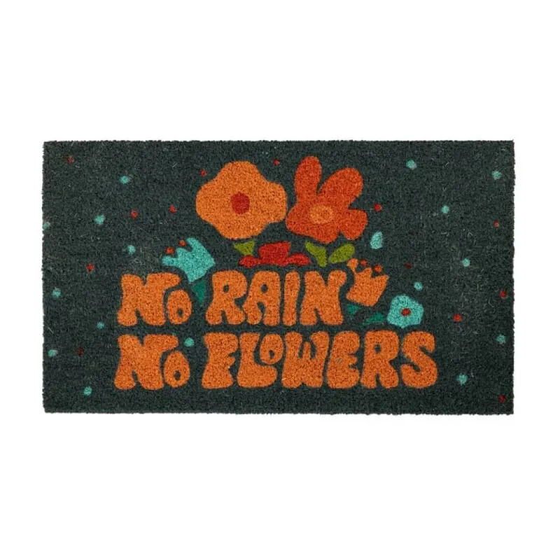 Doormat No rain no flowers Fisura - Happyideas.com