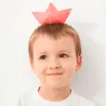 Barco origami de baño rosa