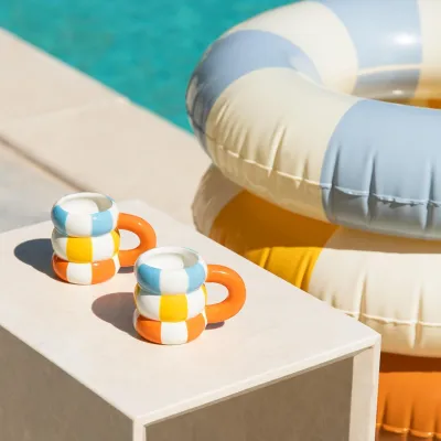 Set dos Tazas Floats Naranja | Happyideas