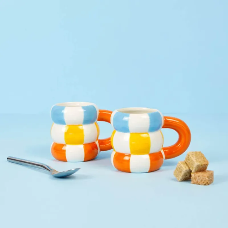 Set dos Tazas Floats Naranja | Happyideas