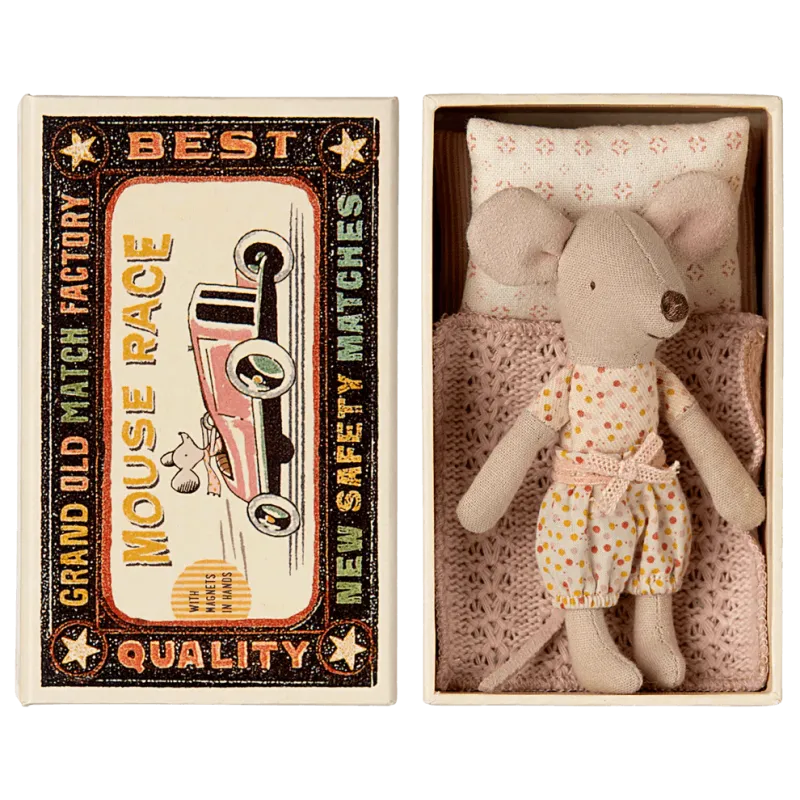 Little sister Mouse in matchbox - Happyideas.com