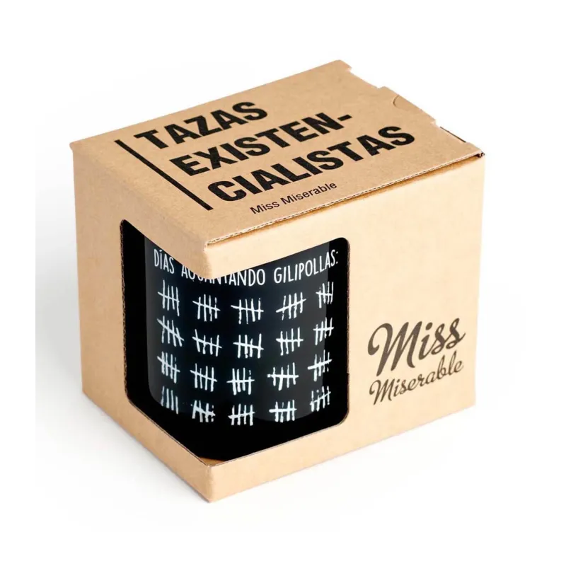 Taza Días aguantando gilipollas divertida | Happyideas