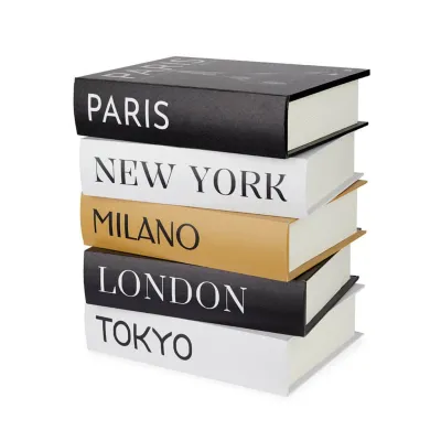 Mesa auxiliar Metropolitan de madera, libros | Happyideas