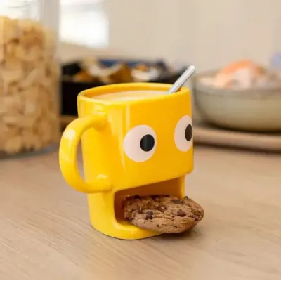 Taza para galletas amarilla con hueco | Happyideas
