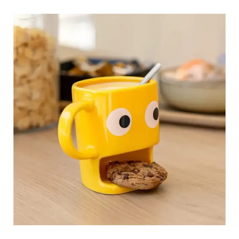 Taza para galletas amarilla con hueco | Happyideas