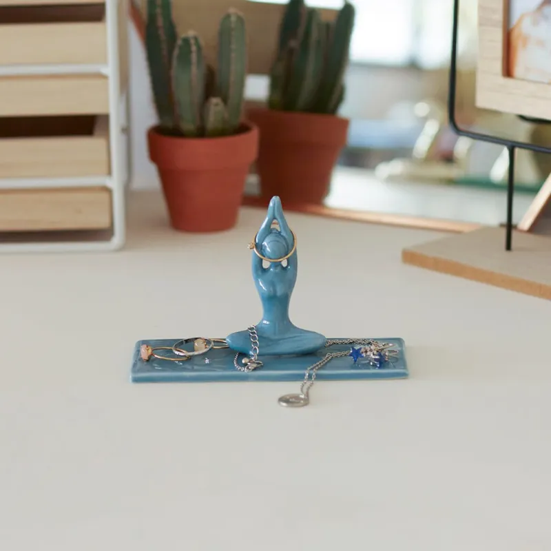 Porta anillos Yoga azul | Happyideas