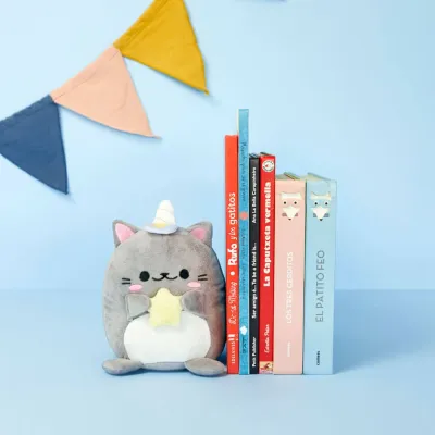 Sujetalibros Kawaii Gato Gris | Happyideas