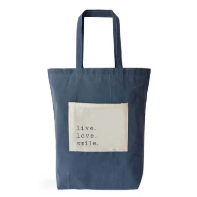 Tote bag Live azul - Happyideas.com
