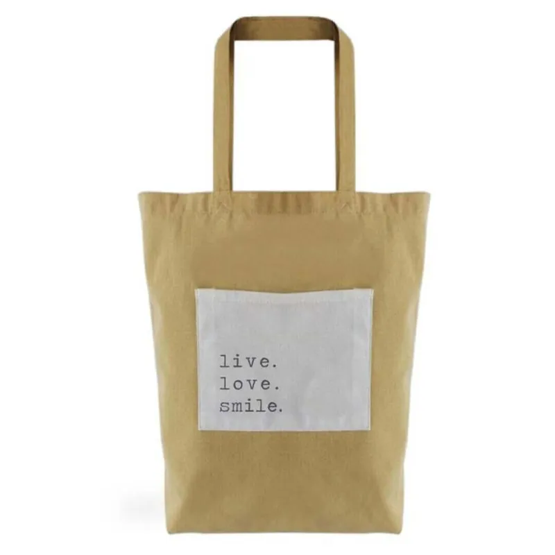 Mustard Cotton Bag - Happyideas.com