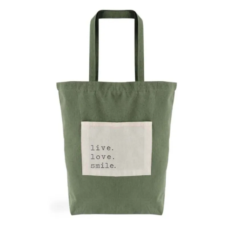 Green Cotton Bag - Happyideas.com