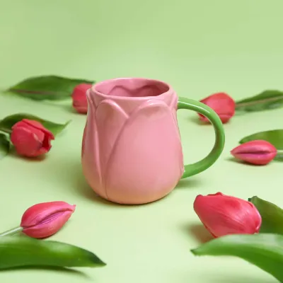 Taza Tulipán Rosa: taza bonita para regalar | Happyideas